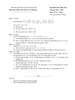 Đề kiểm tra học kì I môn Toán lớp 9 Trường THPT Nguyễn Tất Thành năm học 2011 - 2012