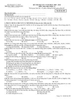 Đề kiểm tra học kì môn Hóa lớp 11 (1)