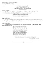 Trường THPT Bắc Trà My đề kiểm tra kì 1 ngữ văn 10