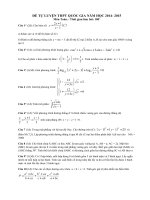 Đề tự luyện thi THPT Quốc gia môn toán số 17