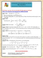 Đề thi thử THPT quốc gia môn Toán chọn lọc số 24