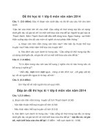 Đề thi học kì 1 lớp 6 môn ngữ văn năm 2014