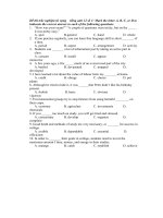 Đề thi trắc nghiệm từ vựng    tiếng anh 12 số 1