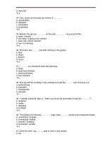 Tổng hợp câu hỏi trắc nghiệm môn Tiếng Anh (4)