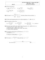 Đề thi học kì môn Toán lớp 11 (4)