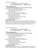 THCS NGHĨA TÂN ĐỀ THI HỌC KÌ 1 LỚP 8 MÔN công dân