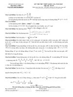 Đề luyện thi THPT Quốc gia môn toán số 72