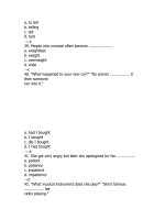 Tổng hợp câu hỏi trắc nghiệm môn Tiếng Anh (120)