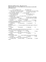 Đề thi trắc nghiệm từ vựng    tiếng anh 12 số 12