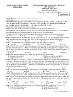 Đề thi thử THPT Quốc gia môn Hóa học chọn lọc số 2