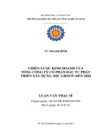 Chiến lược kinh doanh của tổng công ty cổ phần đầu tư phát triển xây dựng (DIC Group) đến năm 2020
