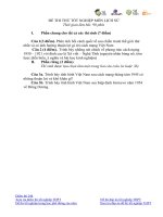 Đề thi thử đại học môn Lịch Sử (10)