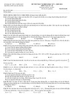 ĐỀ KIỂM TRA học kì i môn lý 10