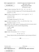 PHÒNG GD&ĐT BÌNH GIANG ĐỀ KIỂM TRA HỌC KỲ II NĂM HỌC 2012 – 2013 MÔN TOÁN - LỚP 7