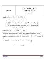 Đề kiểm tra 1 tiết môn Toán lớp 12 - Đề (80)
