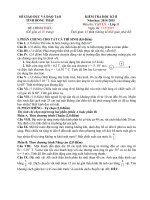 THPT CHÂU THÀNH 1 ĐỀ THI HỌC KÌ 2 MÔN VẬT LÝ 11