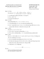 Đề kiểm tra học kì I môn Toán lớp 9 Trường THPT Nguyễn Tất Thành năm học 2010 - 2011
