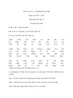 Đề thi học kì 2 lớp 12 môn Văn 2015 Đà Nẵng