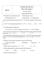 Đề kiểm tra HK2 Công nghệ 12 - Đề số  (49)