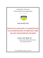 Đánh giá sự hài lòng của khách hàng về sản phẩm đường túi Biên Hòa trên địa bàn Tp. Hồ Chí Minh