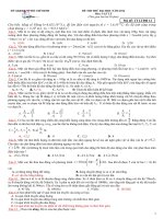 Đề thi thử của trường THPT Xuân Lộc, Đồng Nai lần 7 môn Vật Lý