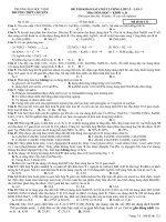 Đề thi thử THPT Quốc gia môn Hóa học chọn lọc số 35