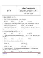 Đề kiểm tra 1 tiết môn Toán lớp 6 - Đề (77)