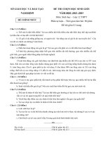Đề sinh học 12 - sưu tầm giới thiệu đề kiểm tra, thi học sinh giỏi, thi thử đại học tham khảo (11)