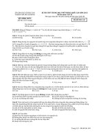 Đề thi + đáp án môn Vật lí Kì thi thử THPT quốc gia 2015 (Sở Giáo dục & Đào tạo TPHCM)