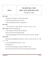 Đề kiểm tra 1 tiết môn Toán lớp 6 - Đề (80)