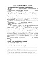 ENGLISH 7 TEST FOR  UNIT 9