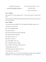 Đề thi học kì 2 môn Văn lớp 12 năm 2015 GDTX Hoành Bồ