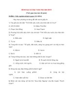 Đề thi học kì 2 lớp 7 môn Văn năm 2015