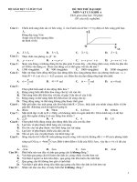 Đề luyện thi đại học môn Vật lý số 9