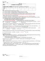 Đề kiểm tra HK2 Vật lí lớp 10 nâng cao