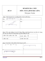 Đề kiểm tra 1 tiết môn Toán lớp 6 - Đề (19)
