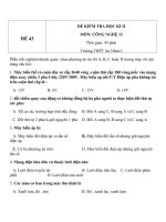 Đề kiểm tra HK2 Công nghệ 12 - Đề số  (43)