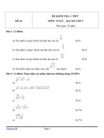 Đề kiểm tra 1 tiết Đại số lớp 9 - Đề 64