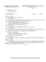 Đề thi HKI Môn Vật lý 10