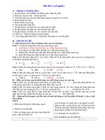 Đề thi trắc nghiệm và tự luận môn vật lý 9 đề số 1