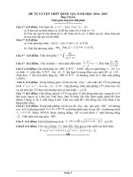 Đề tự luyện thi THPT Quốc gia môn toán số 16