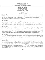 Đề kiểm tra chuyên lý Vật lí lớp 10 phần động học chất điểm