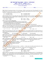 Đề luyện thi đại học môn Vật lý khối A số 24