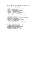 ĐỀ THI ANH 12 CHỌN TỪ TRÁI  NGHĨA SỐ  16