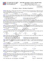 Đề thi thử đại học lần 03 (có đáp án) Năm 2013-2014 môn vật lý