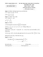 THCS BÌNH GIANG ĐỀ THI CHỌN HỌC SINH GIỎI CẤP TRƯỜNG MÔN TOÁN 6