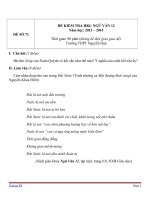 ĐỀ KIỂM TRA HKI- NGỮ VĂN 12 (1)