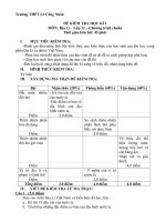 Trường THPT Lê Công Nhân ĐỀ KIỂM TRA HỌC KÌ 1 MÔN ĐỊA LÝ 12 CHƯƠNG TRÌNH CHUẨN