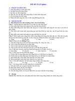 Đề thi trắc nghiệm và tự luận môn vật lý 9 đề số 19