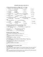 ĐỀ KIỂM TRA HK II ANH 8 SỐ  18